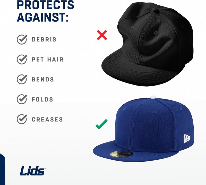 Lids Hat Travel Case – Baseball Cap Carrier for 6 Hats, Durable Camo Exterior with Black Interior, Storage with Handle & Adjustable Shoulder Strap, Hard Hat Organizer for Travel & Closet - Image 5